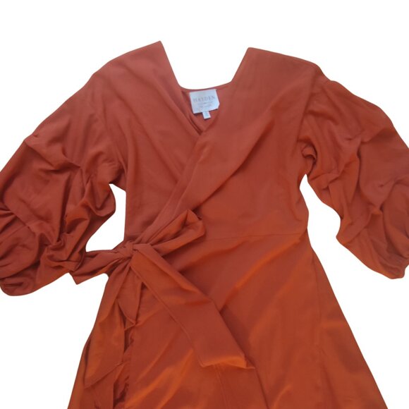 Hayden Los Angeles Ruffle Trim Wrap Dress - Picture 2 of 10